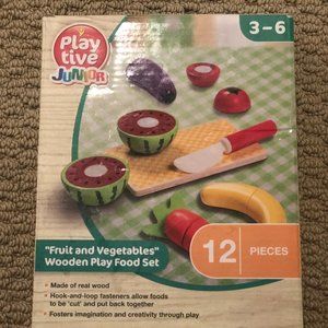 ''Fruit and Veggies'' Wooden PLay food Set
